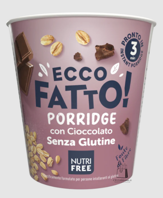 Porridge Cioccolato pronto in 3 min. Ecco Fatto NUTRIFREE - 50g